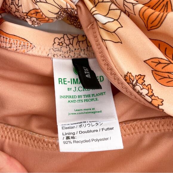 J.Crew | Knot Front One Piece Swimsuit in Zinnia Floral - Picture 6 of 7